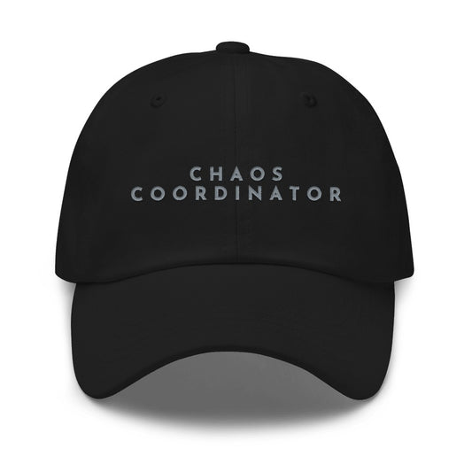 Chaos Coordinator embroidered dad hat in black