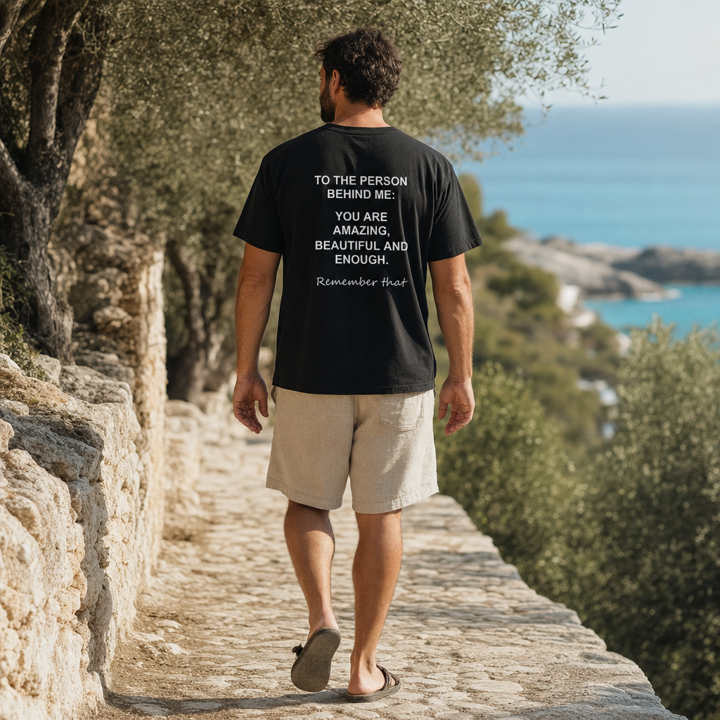 To The Person Behind Me - Motivational Tee — scene 04 male back full
