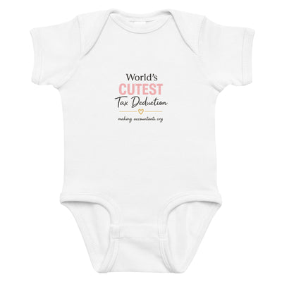 World's Cutest Tax Deduction Baby Bodysuit