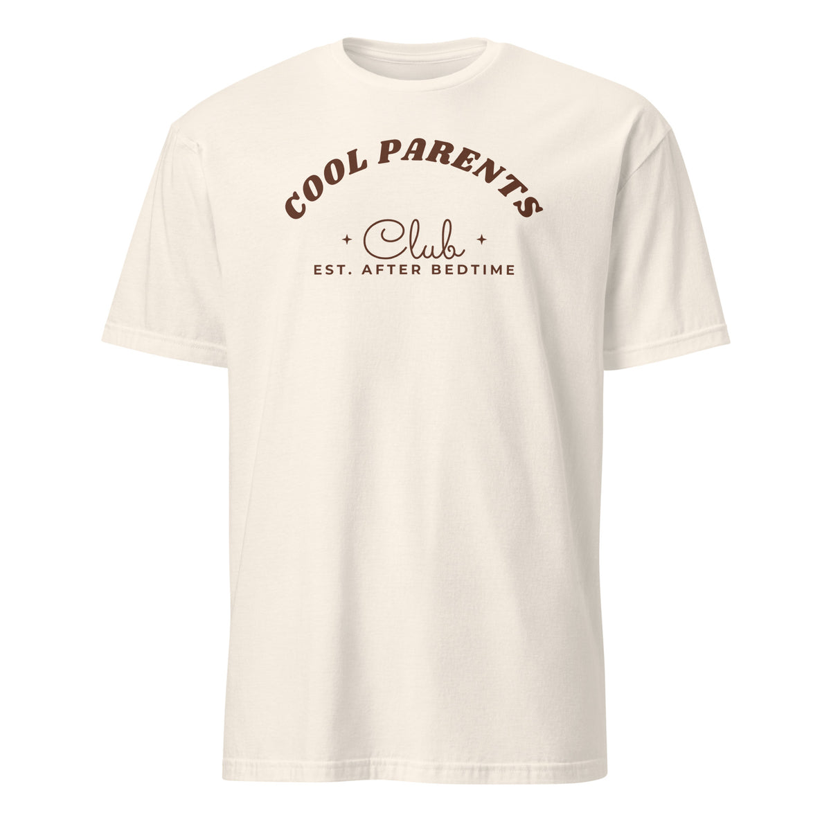 Cool Parents Club tee in Natural, front print