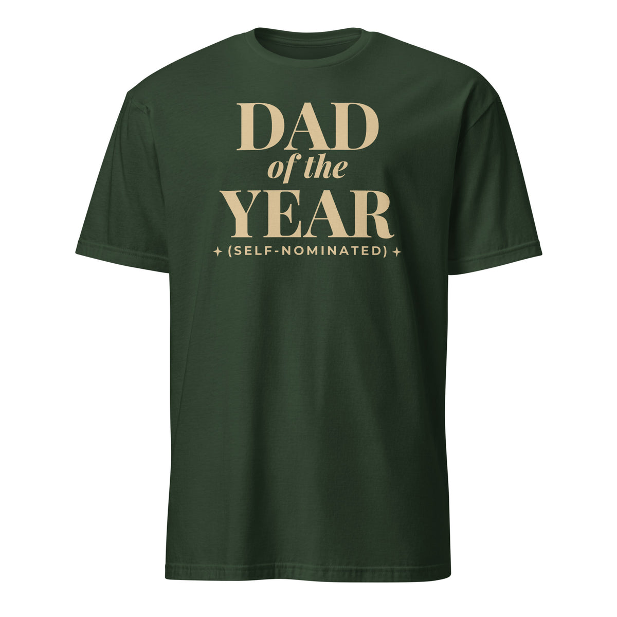 Dad of the Year tee in Forest Green, front print