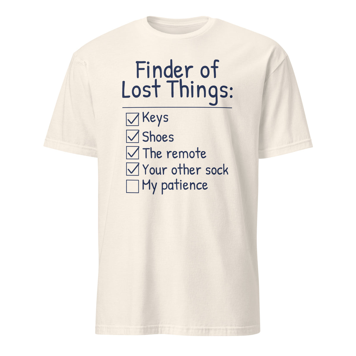 Finder of Lost Things tee in Natural, front print