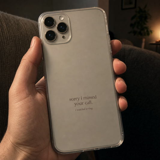 Sorry I missed your call clear iPhone case