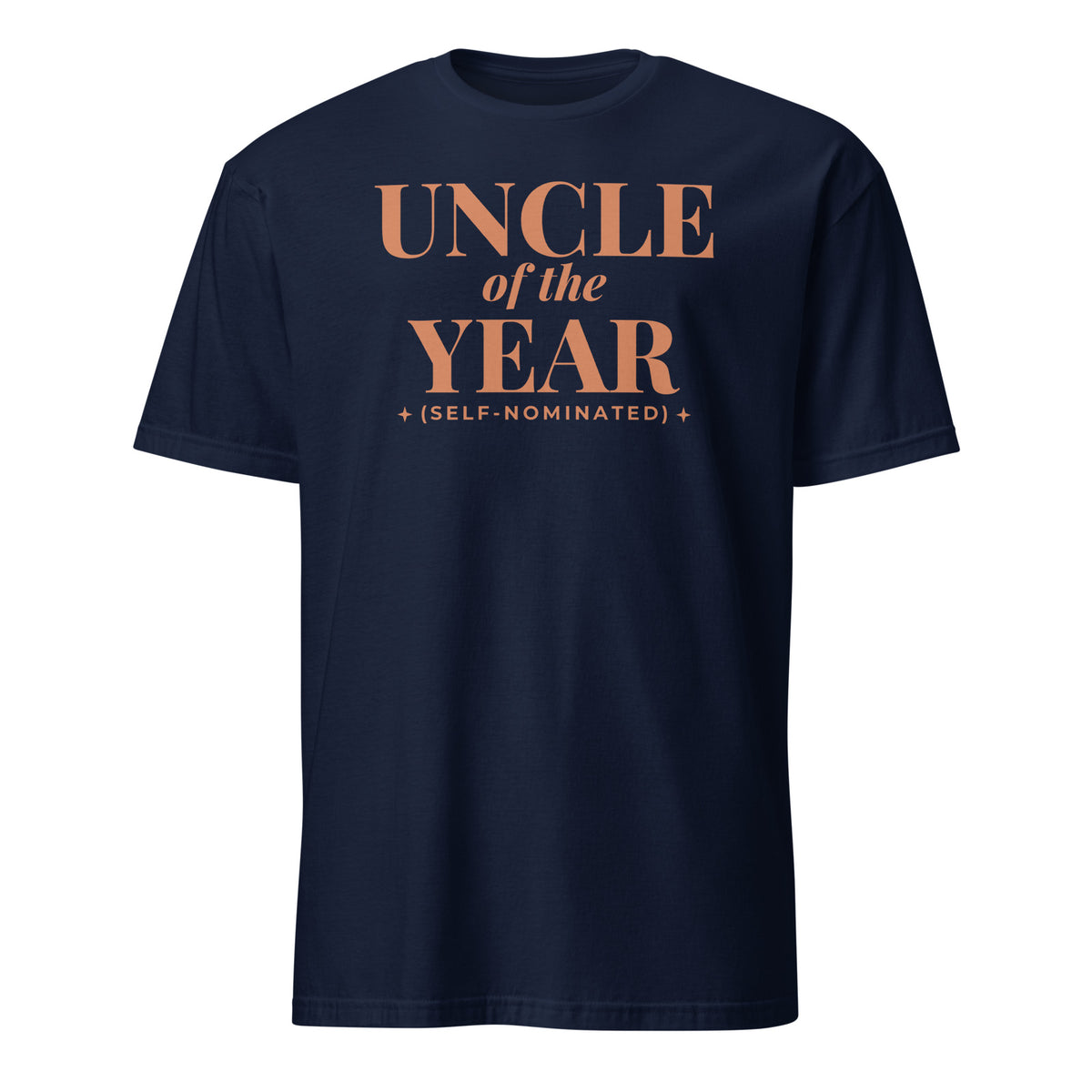 Uncle of the Year tee in Navy, front print